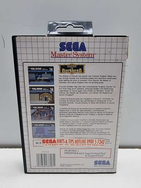 Master of Darkness Sega Master System Game Carousel 2
