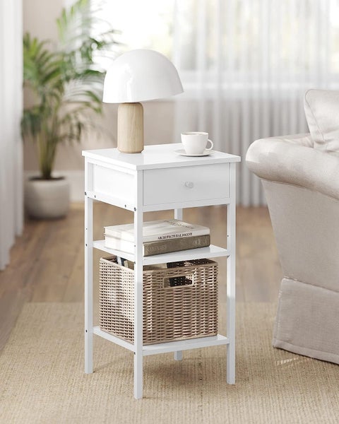 Tall Bedside Table - White Carousel 2