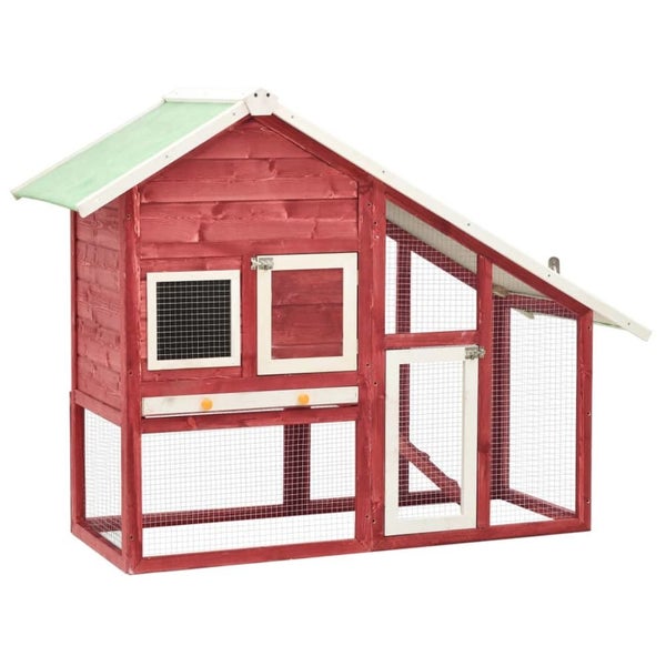 Rabbit Hutch Red and White Solid Firwood Oibnio Carousel 1