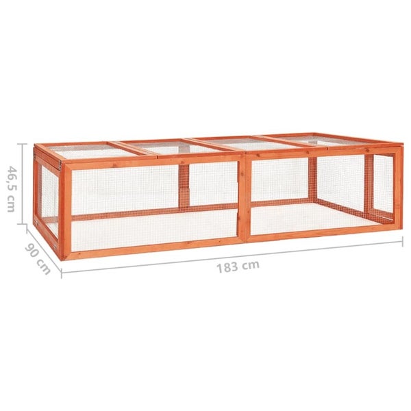 Rabbit Hutch 183x90x46.5 Cm Solid Firwood Oibnii Carousel 2