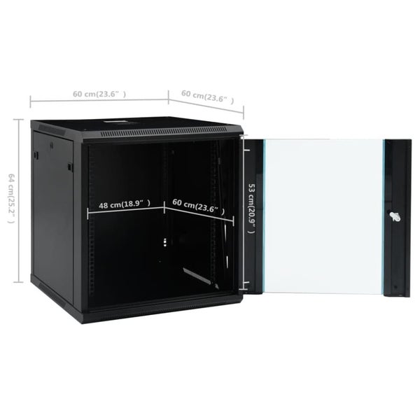 12u Wall Mounted Network Cabinet 19' Ip20 600x600x640 Mm Tboli Carousel 2