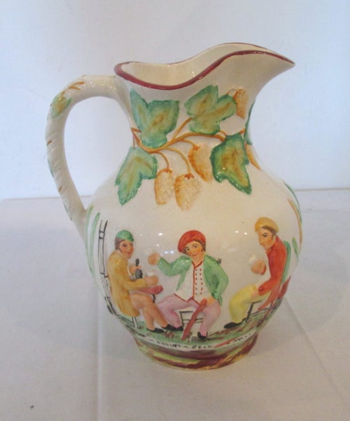 Staffordshire 1850 Hand Painted Pitcher Carousel 1