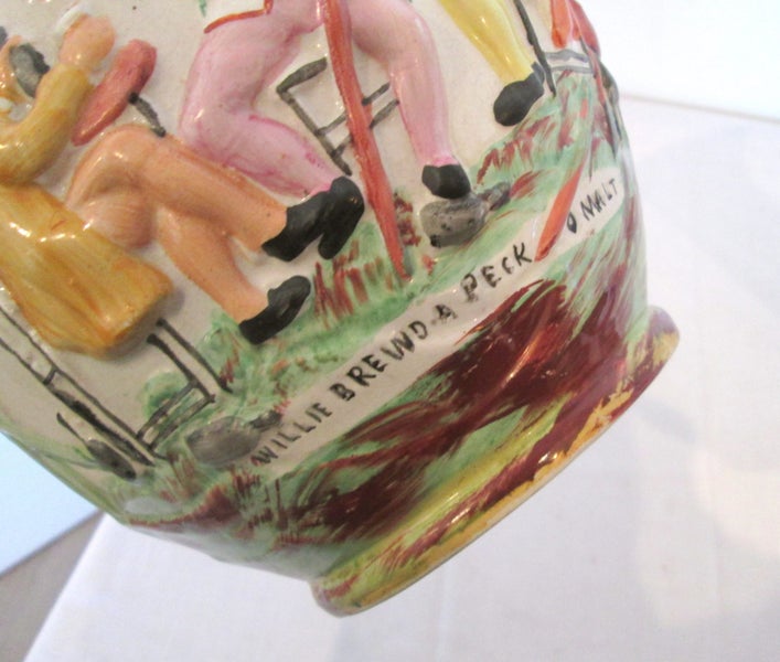 Staffordshire 1850 Hand Painted Pitcher Carousel 5