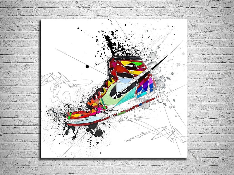 Framed $1 RESERVE 1 Panel Canvas Art Print - Air Jordan Carousel 1