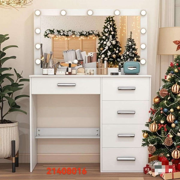 Dressing table Hollywood lighting with stool 80x40cm Carousel 1