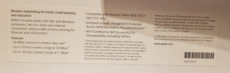 APPLE AIRPORT EXTREME - MODEL A1034 Carousel 2