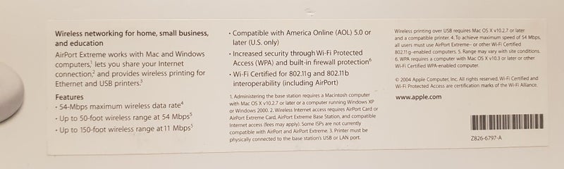 APPLE AIRPORT EXTREME - MODEL A1034 Carousel 9