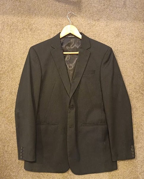 Hallensteins Mens Black Suit Jacket Size 92 Carousel 1