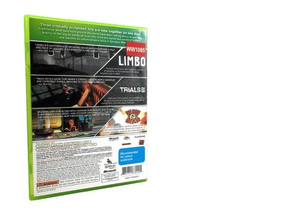 3 GAME TRIPLE PACK: LIMBO, Trials HD, Splosion Man (Xbox 360) *EXCELLENT + CO... Carousel 6