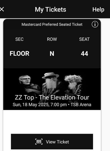 ZZ TOP ticket Carousel 1