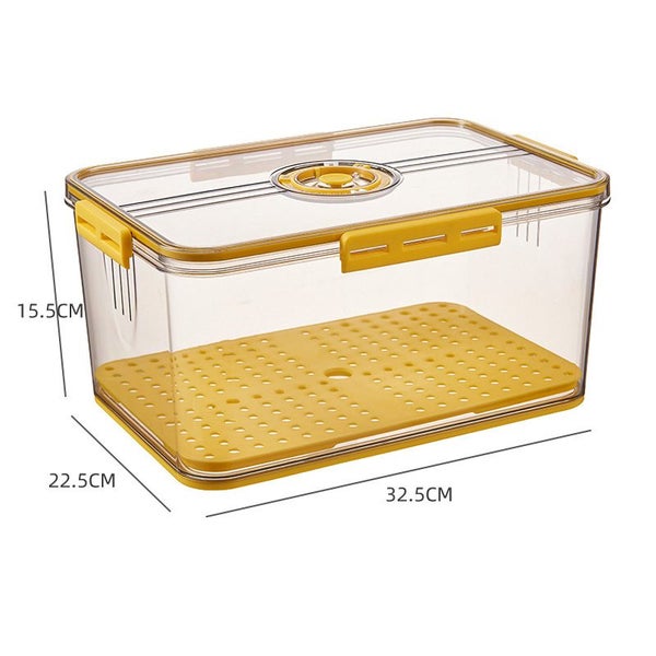 Yellow 15CM Airtight Bread Box for Kitchen Counter Bread Keeper with Lid Storage Carousel 2