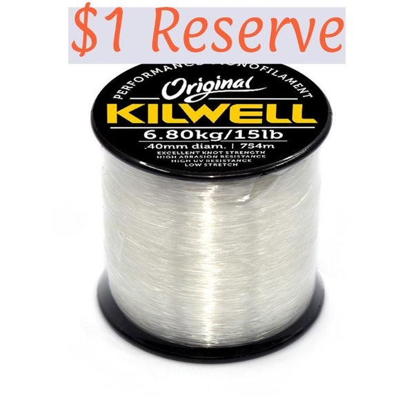 Kilwell Mono 1/4lb Spool 15lb 754m $1 RESERVE Carousel 1