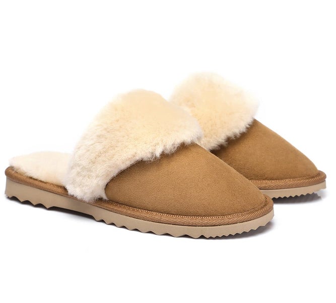 Urban UGG(R) UGG Slippers Australian Made Sheepskin Wool Collar Scuff Carousel 1