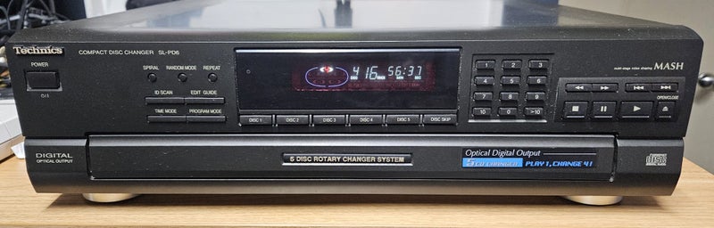 Technics SL-PD6 5 x Disc CD Player With Optical Output Carousel 1