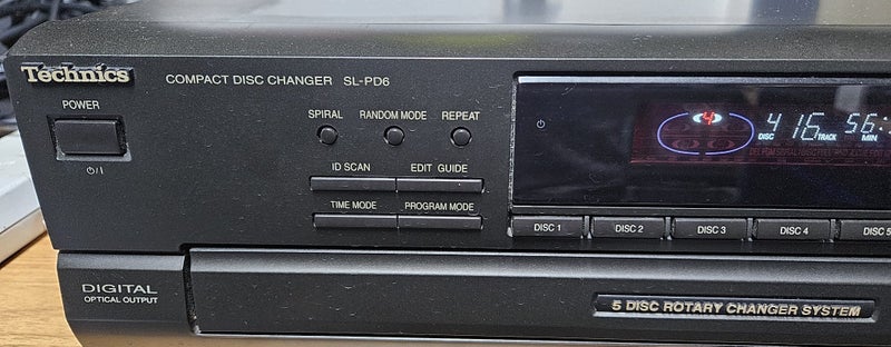 Technics SL-PD6 5 x Disc CD Player With Optical Output Carousel 2