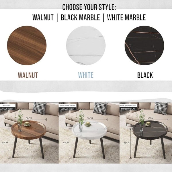 Minimalist Small Round Coffee Table Lounge White - Brand New NZ Stock Carousel 2