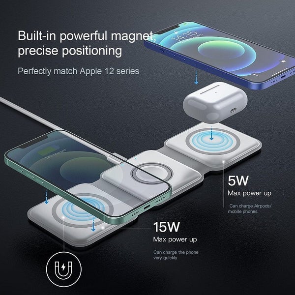 3 in 1 MagSafe Compatible Wireless Charger(NZ Stock), iPhone, AirPods, iWatch628632328053771129