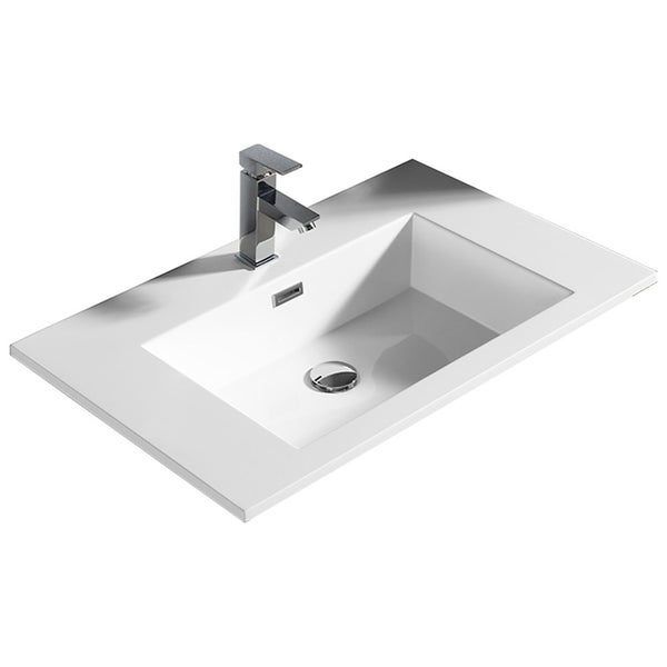 WHITE GLOSS VANITY WITH SIGMA TOP 750mm Carousel 3