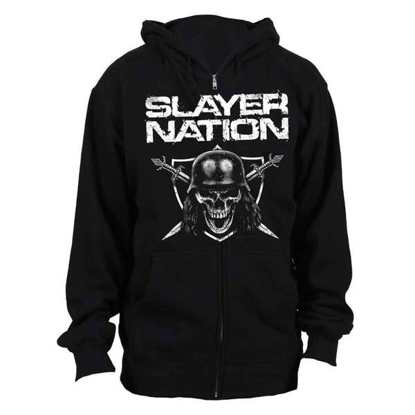 Slayer Nation Band Logo Zipped Hoodie Carousel 1