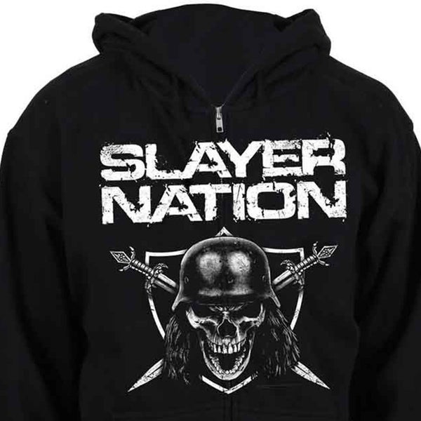 Slayer Nation Band Logo Zipped Hoodie Carousel 2