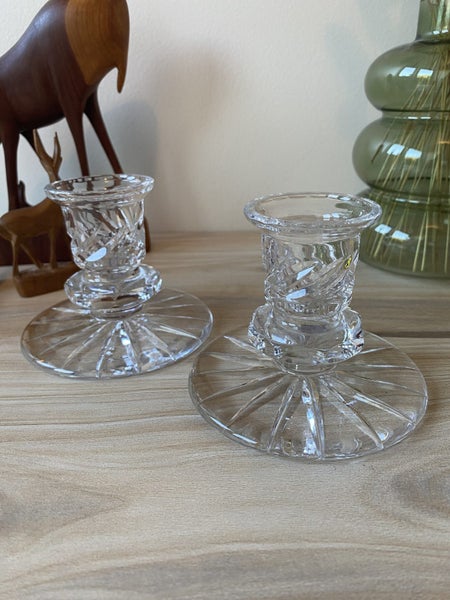 2 x Crystal candlesticks Carousel 1