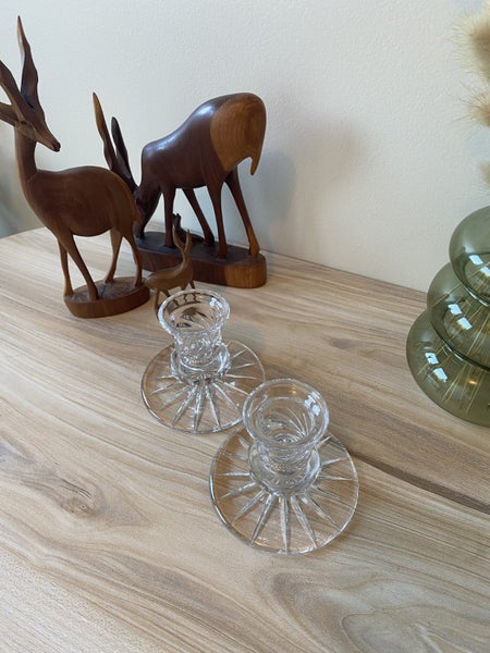 2 x Crystal candlesticks Carousel 2
