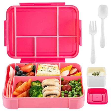 1330ML Bento Box Lunch Box Containers Microwave 6 Compartment With Tableware Carousel 1