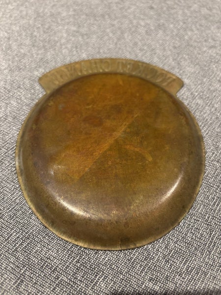 Brass Pocket Change Dish Old Pitted Carousel 2