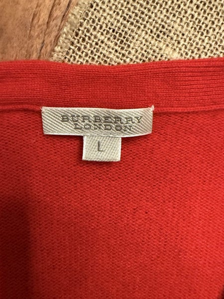 Burberry Red Check Zip-Up Cardigan - Wool & Cashmere63617450374787112