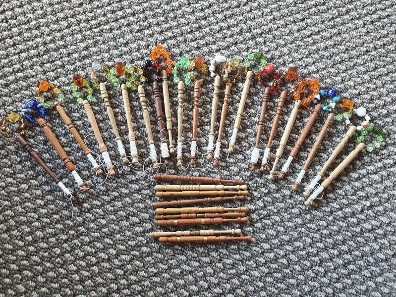 Vintage Lace making bobbins Carousel 1