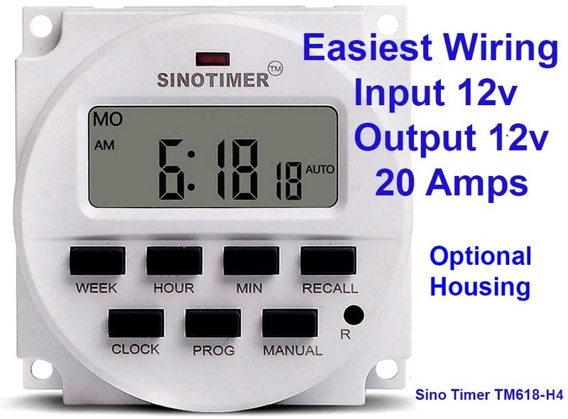NEW TM618H-4 12v Model Sino Timer. Easiest model to wire for 12v devices Carousel 1