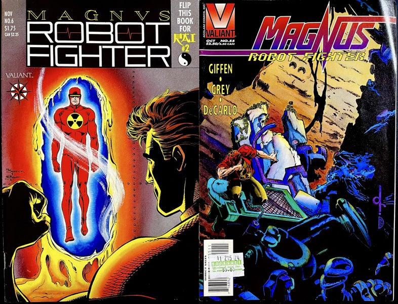 Magnus Robot Fighter (Valiant) with Trading Card Insert + Magnus #55 Carousel 1