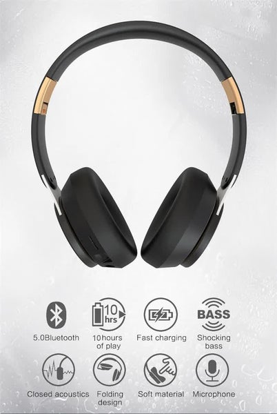 Elosung Dark Green Wireless Bluetooth Headphones With Noise Reduction Heavy Bass Carousel 2