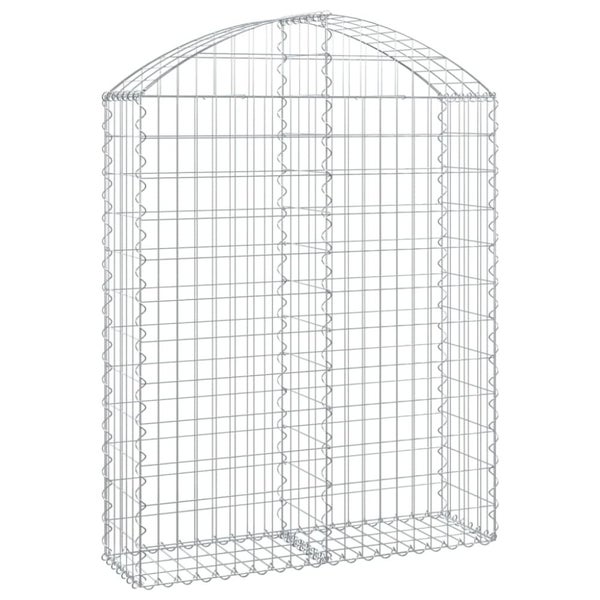 Arched Gabion Basket 100x30x120/140 Cm Galvanised Iron Optaxl Carousel 5