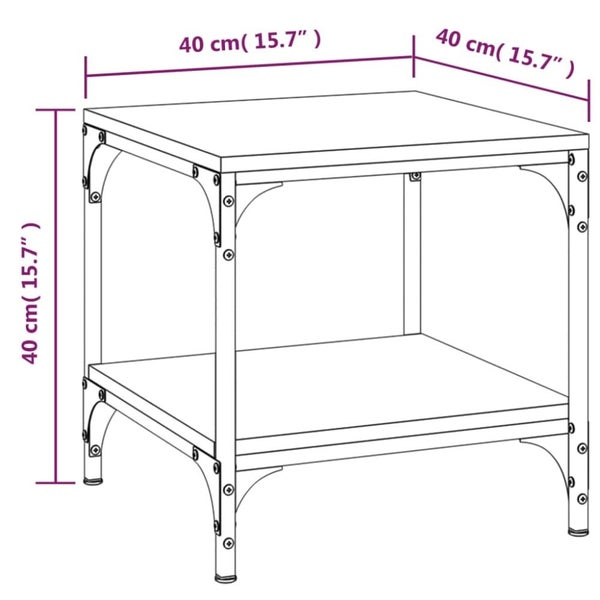 Side Tables 2 Pcs Grey Sonoma 40x40x40 Cm Engineered Wood Noktna Carousel 2