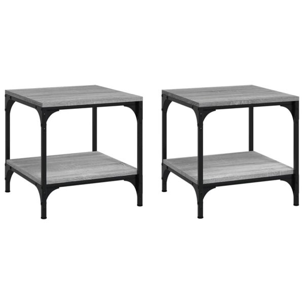 Side Tables 2 Pcs Grey Sonoma 40x40x40 Cm Engineered Wood Noktna Carousel 10