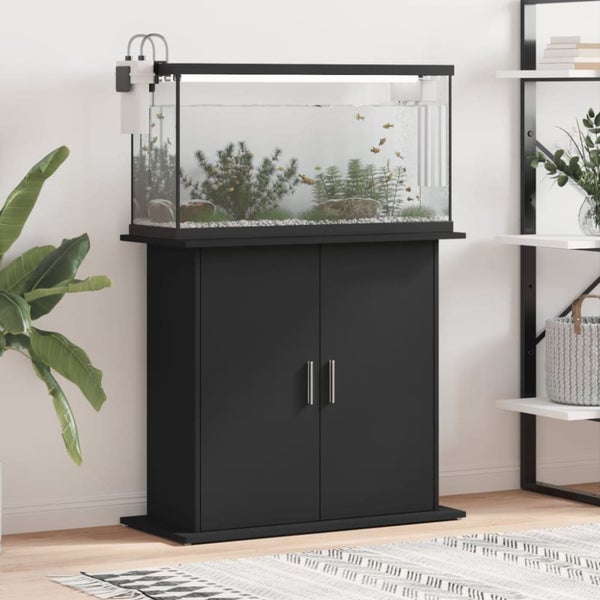 Aquarium Stand Black 81x36x73 Cm Engineered Wood Nttlbb Carousel 1