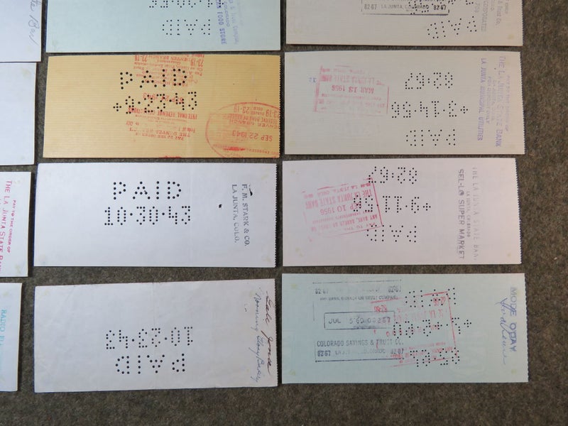 Awesome Old Vintage Promissory Note Cheque Banknote x 18 Cheques Carousel 10