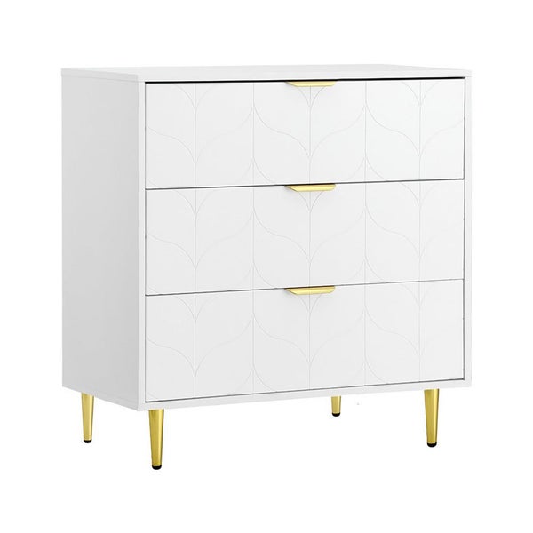 3 Chest Of Drawers Lowboy Cabinet White Carousel 1