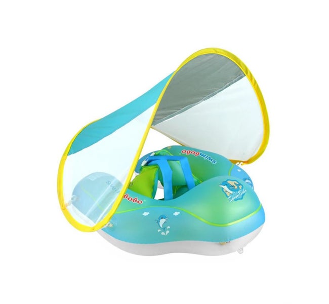 Baby swimming ring with sunshade perfect condition Carousel 1