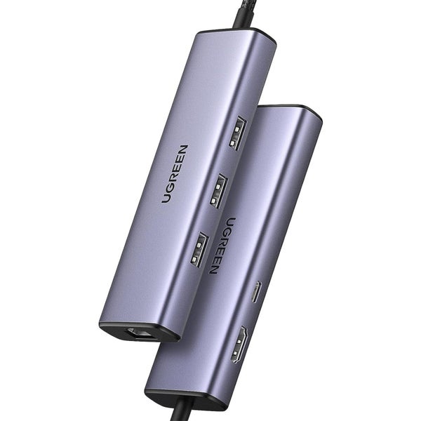 UGREEN USB-C 6-in-1 Hub - USB-C to Ethernet Adapter with 4K HDMI, 100W Power Carousel 8
