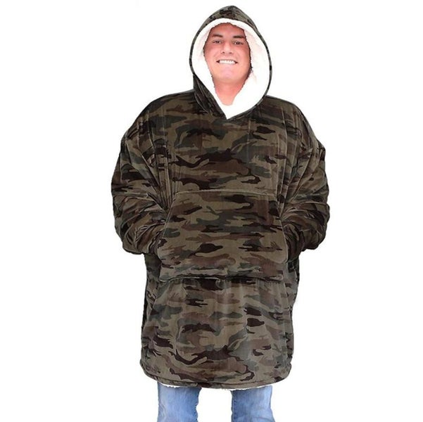 Blanket Hoodie Sweatshirt Ultra Plush Fleece Oversized Unisex Carousel 1