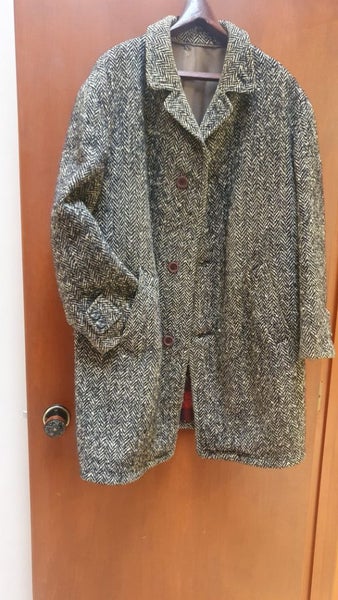 Vintage '60s - '70s Herringbone Camel Hair Coat. Exc. Cond Carousel 14
