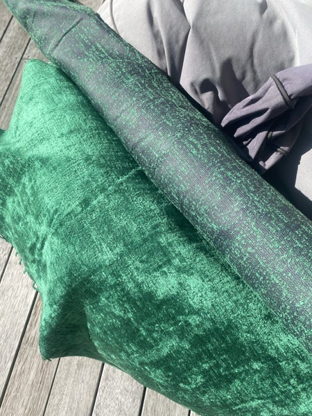 Kermit green chenille fabric Carousel 1