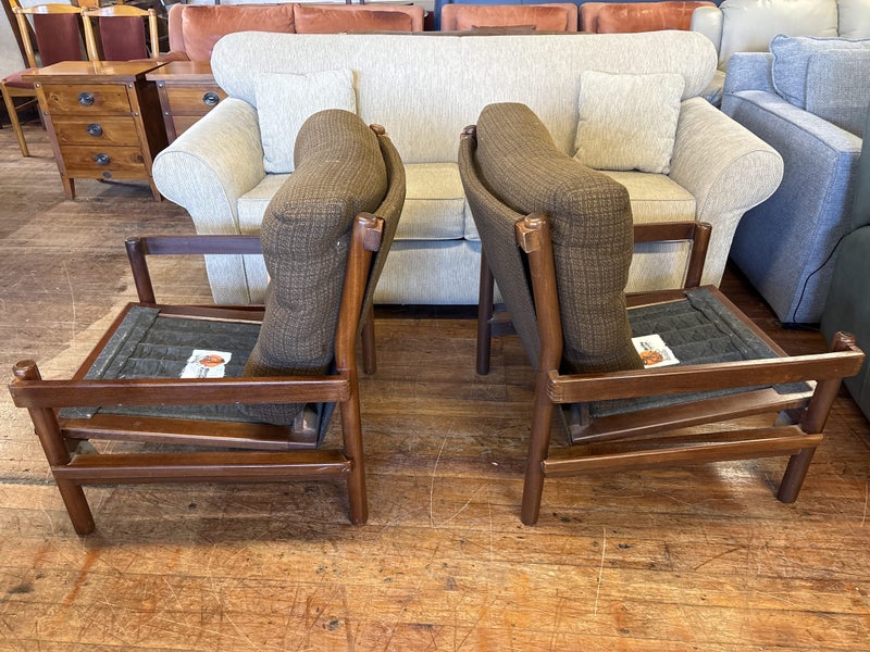 Pair Vintage Mid-Century Armchairs -Morgan Furniture Carousel 14