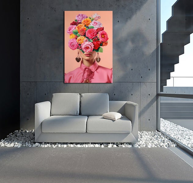 Framed $1 RESERVE 1 Panel Canvas Art Print - Frida Carousel 3