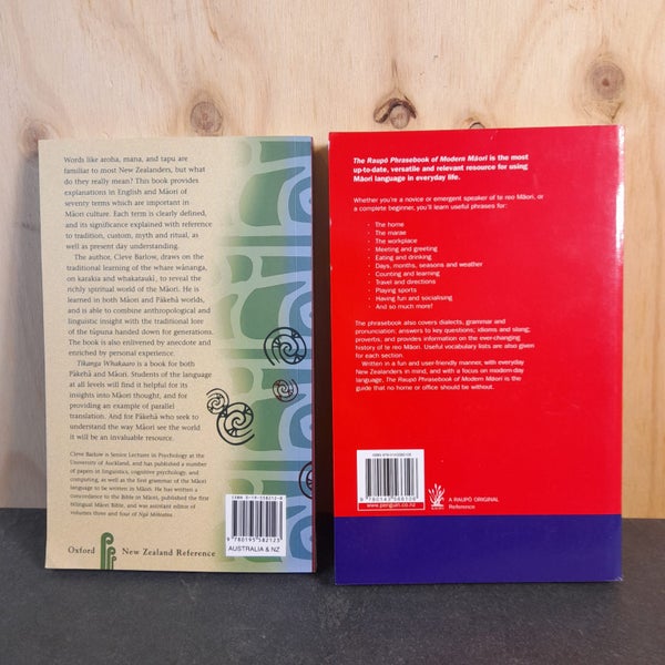 Handy pair of Maori phrases and culture books for Te Reo learner Carousel 2