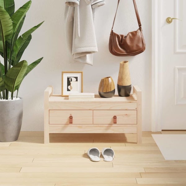 Hall Bench 80x40x43 Cm Solid Wood Pine Nxoina Carousel 1