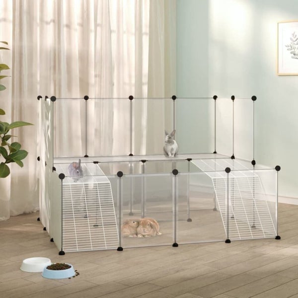 Small Animal Cage Transparent 143x107x93 Cm Pp and Steel Tabpib Carousel 1