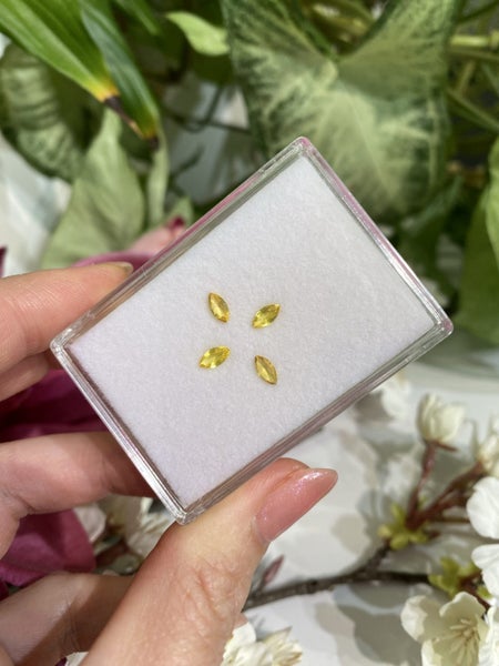 $1 RES ~ Buy Now $2200 * 0.91ct Natural Yellow Sapphires Layout - Marquise Cut Carousel 2